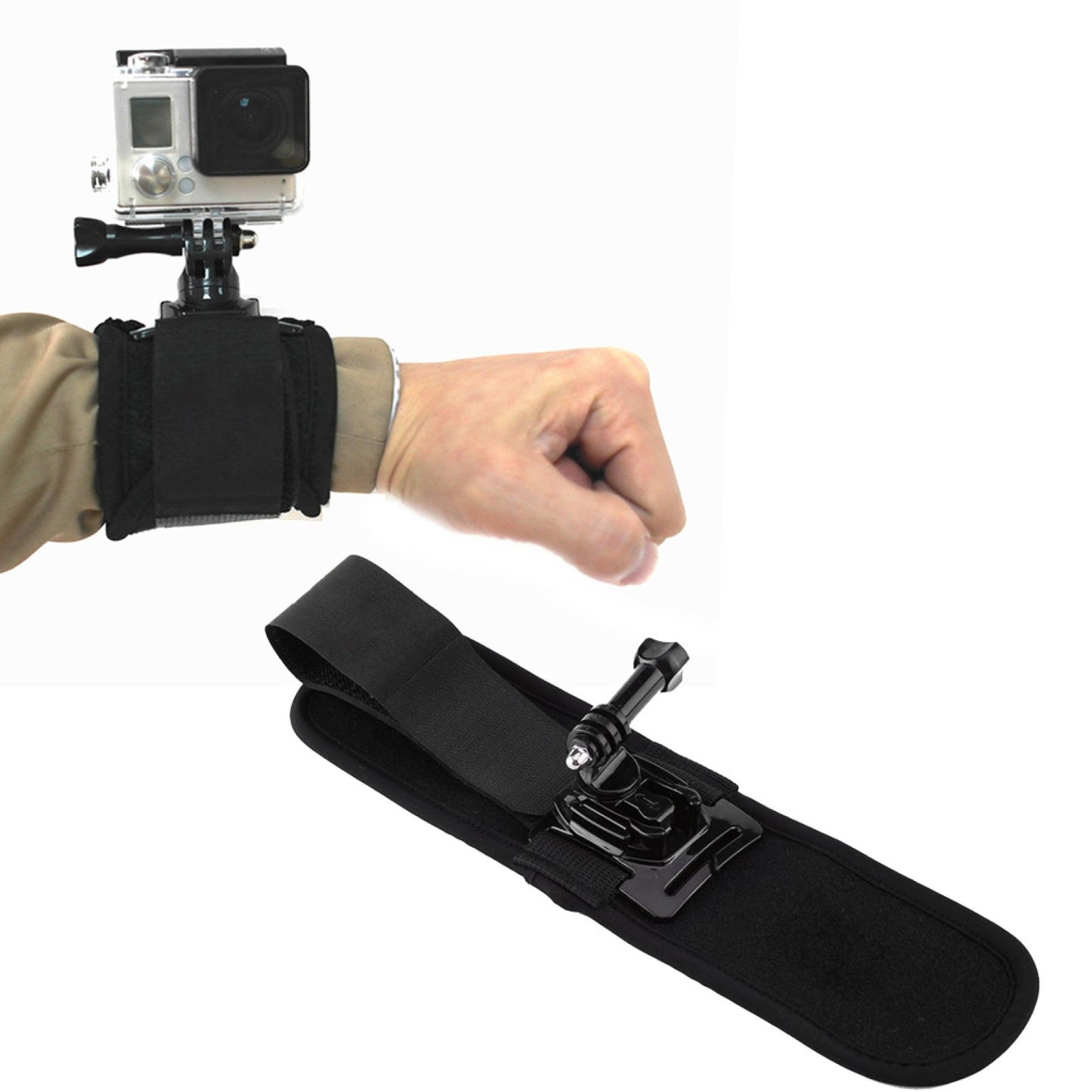 New 360° Wrist Strap Hand Belt With Mount For GoPro Hero 6 5 4 3+ Sports Camera
