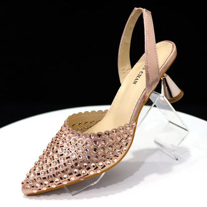 Pointed Toe Heels Women Party Wine Pumps Shoes Bags Matching Set