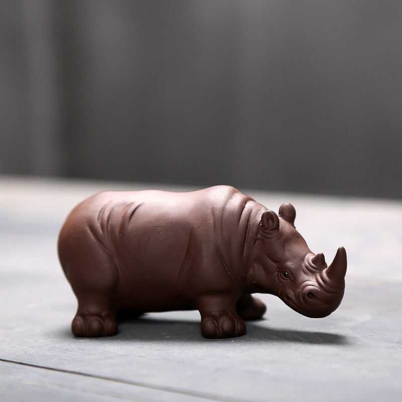 Creative Tea Pet Yixing Zisha Purple Clay Ornament Tea Play Ox Table Decoration