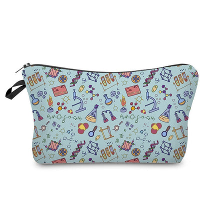 Polyester Printed Bag Makeup Traveling Case Toiletry Kit Cosmetic Storage Purse