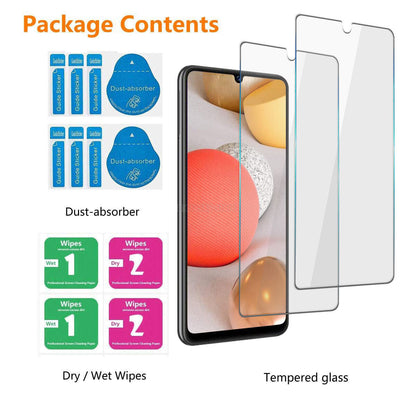 For Samsung Galaxy A42 5G Case Shockproof Phone Cover + Glass Screen Protector