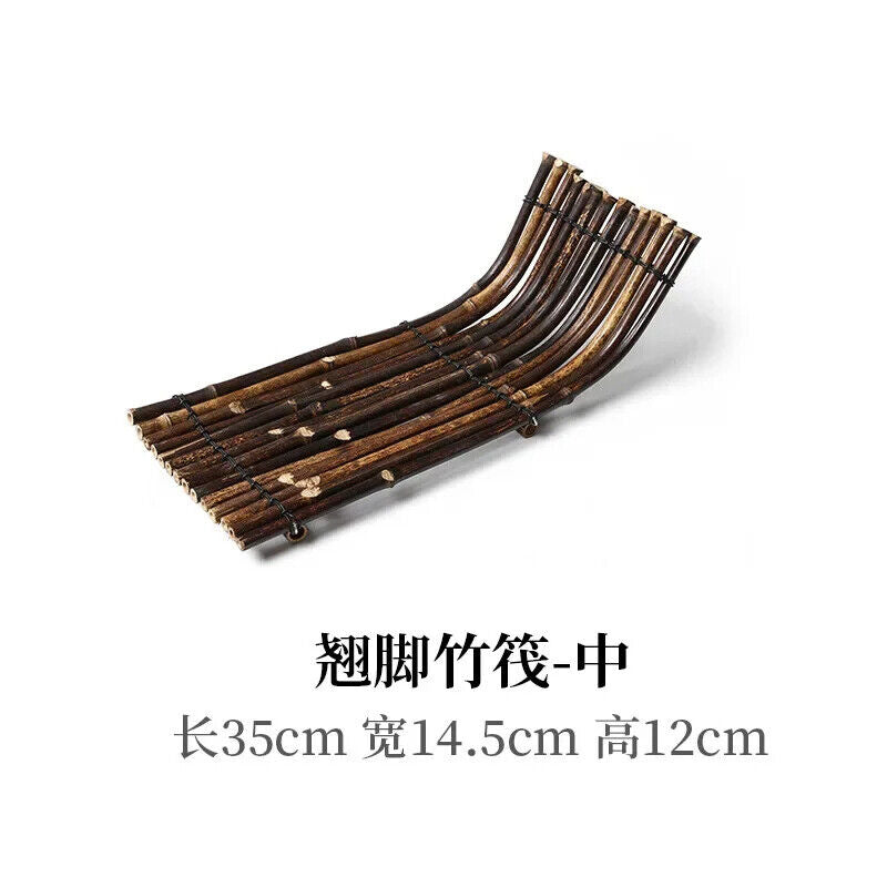 Bamboo Crafts Sushi Plates Japanese Korean Restaurant Sashimi Trays Dishes Decor