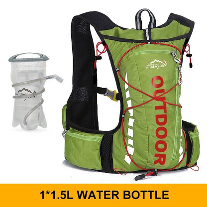 Cycling Backpack Men Women Nylon Bag Hiking Camping 250ml 1.5L Water Bag