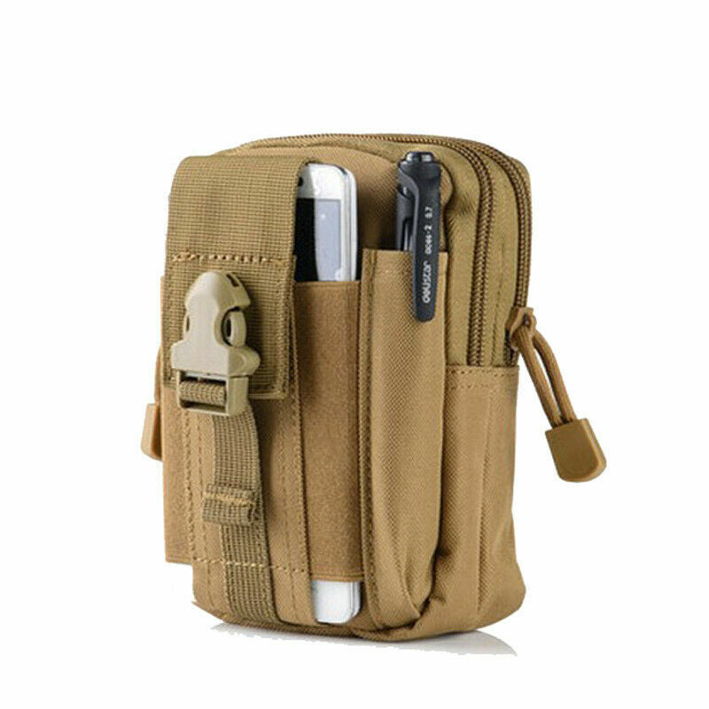 Men Waist Pack Bum Bag Black Pouch Waist Packs Molle Nylon Wallet Travel Tool