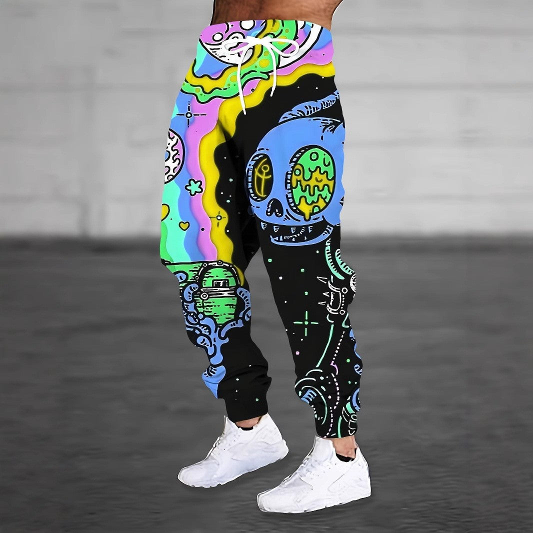 Autumn New Men's Casual Pants, Sweatpants 3D Digital Printing trend