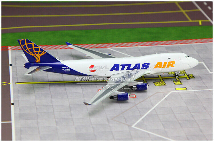 1:400 JC Wings ATLAS AIR BOEING 747-400 Passenger Airplane Diecast Plane Model