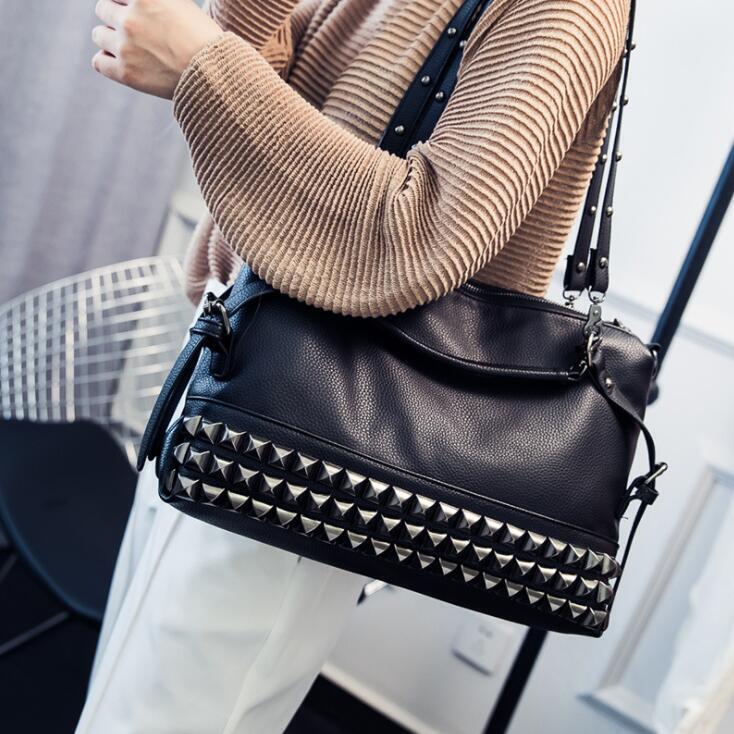 PU Leather Handbag School Bag Shoulder Messenger Bag