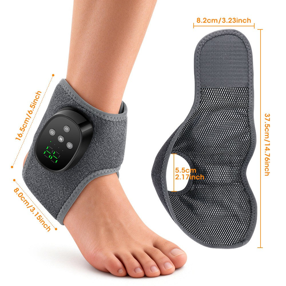 Rechargeable Heated Ankle Massager with Vibratio Cordless Ankle Therapy Support
