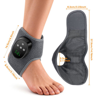 Rechargeable Heated Ankle Massager with Vibratio Cordless Ankle Therapy Support
