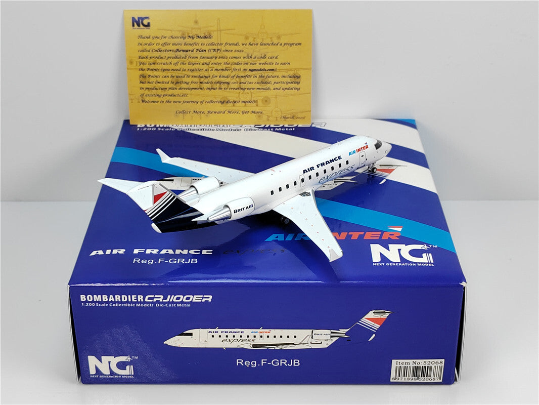 1:200 NG Model AIR FRANCE BOMBARDIER CRJ-100ER Airplane Diecast Aircraft Model