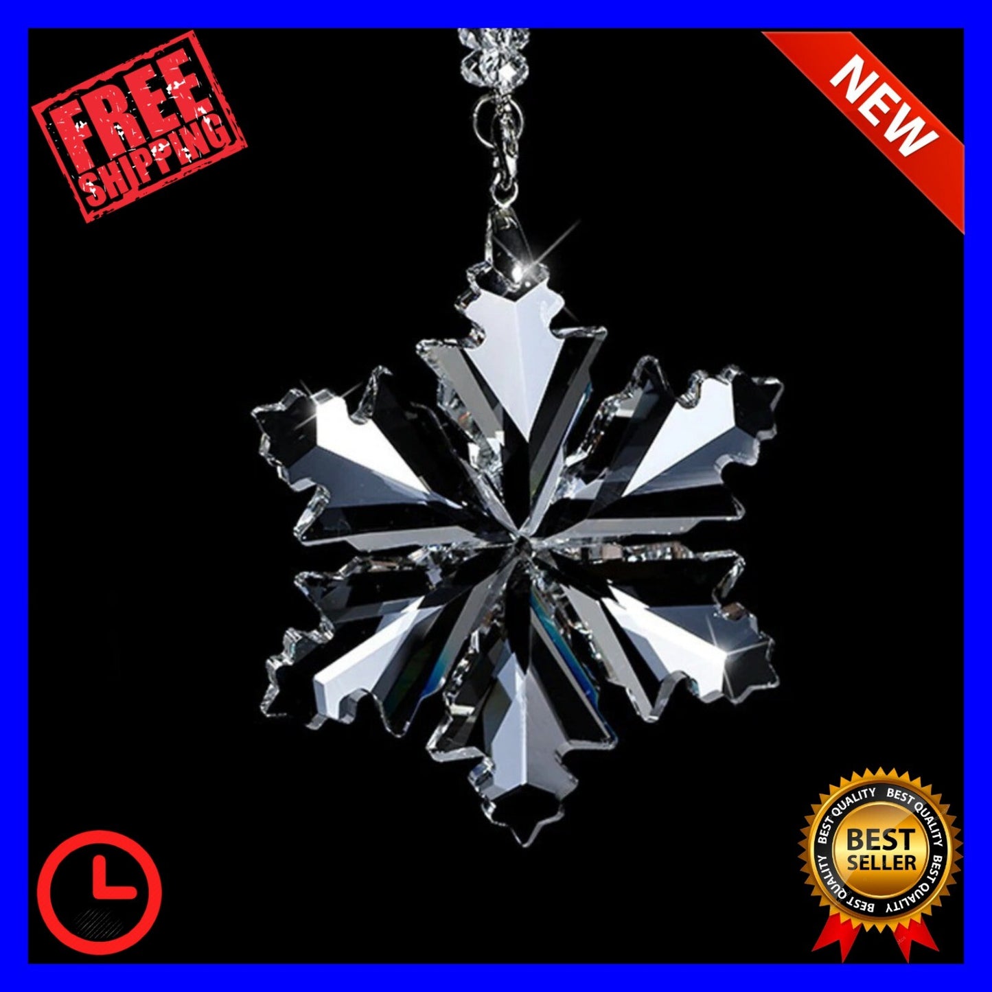 Crystal Large Annual Edition Christmas Gift Ornament New 2020 Snowflake Holiday