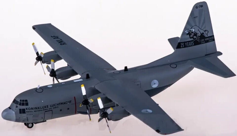 1:200 Herpa RNLAF Lockheed C-130H Hercules Aircraft Diecast Plane Fighter Model