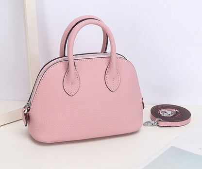 Women's Mini Bag Genuine Leather Shell-Shaped Handbag Luxury Bag Crossbody Purse