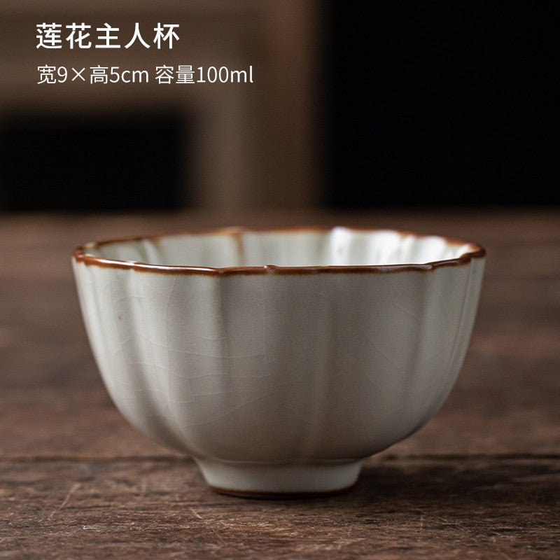 1pc Ru Kiln Master Cup Single Cup Dedicated Ceramic Tea Cup