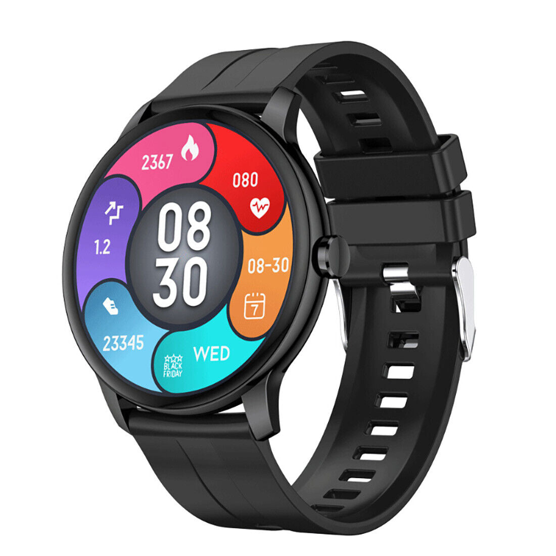 Bluetooth Smart Watch Heart Rate Blood Pressure Monitor Bracelet for iOS Android