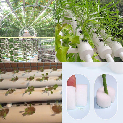 50Pcs Mesh Pot Net Cup Basket Hydroponic Nursery Aeroponic Plant Grow Clone Kit