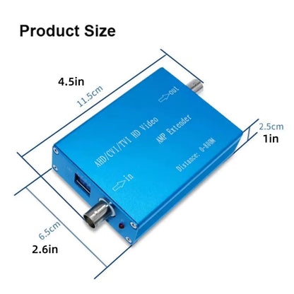 1x Coaxial Cable AHD/TVI/CVI/CVBS 1080P Video Amplifier Extends for CCTV System