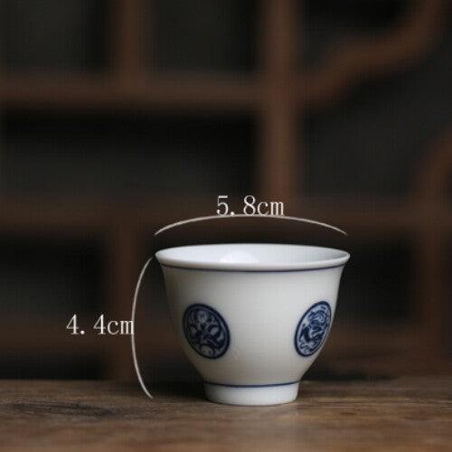Antique Style Porcelain Gaiwan Ceramic Tureen Small Size Matching Tea Cup China