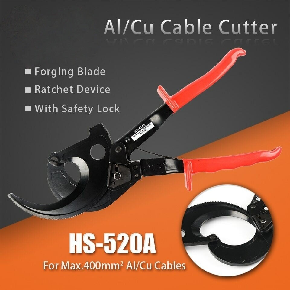 IWISS HS-520A Ratchet Cable Cutter Tools Cutting Range Max. 400mm2