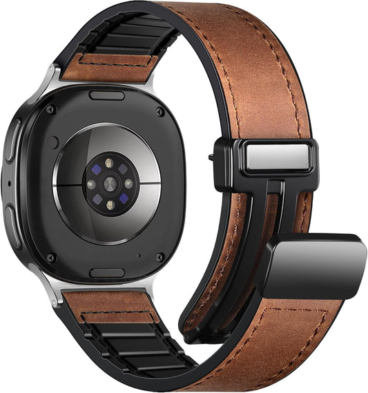 Magnetic Leather Bands Compatible with Galaxy Watch 8 Band 40Mm 44Mm, Galaxy Wat