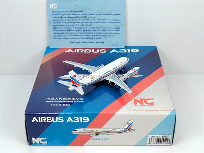 NG Models PLA Air Force for Airbus A319-100 B-4092 1/400 Plane Pre-built Model