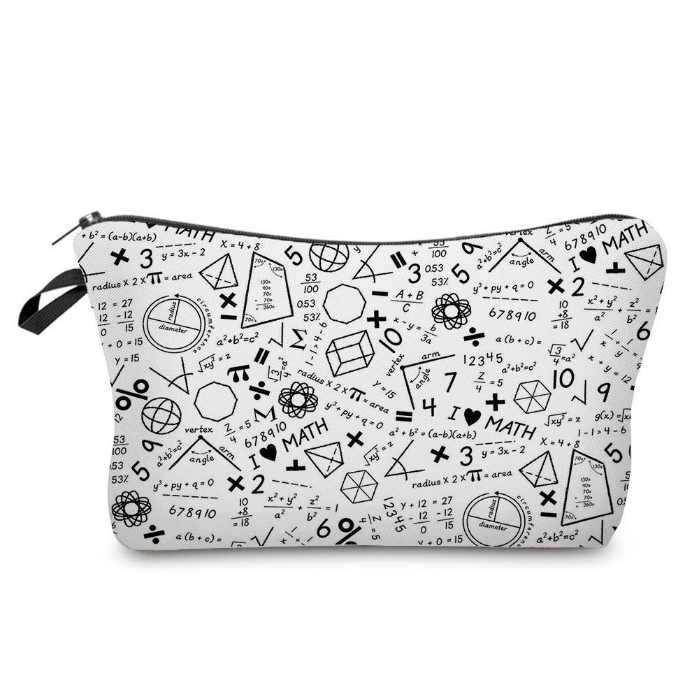 Natural Science Printed Student Pencil Case Teacher Cosmetic Storage Toilet Bag
