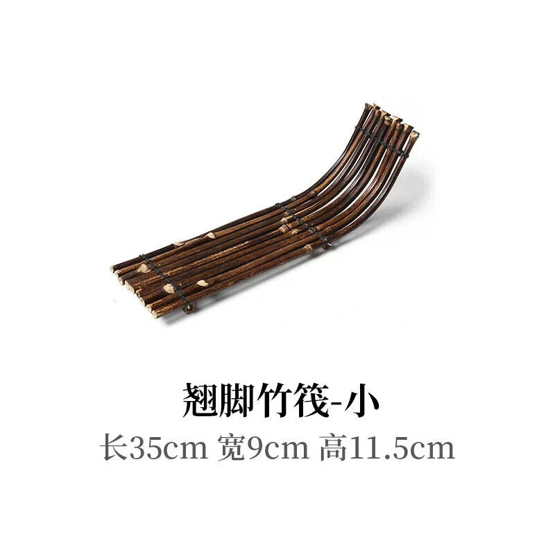 Bamboo Crafts Sushi Plates Japanese Korean Restaurant Sashimi Trays Dishes Decor