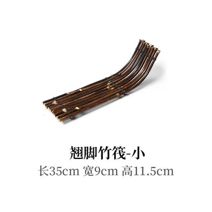 Bamboo Crafts Sushi Plates Japanese Korean Restaurant Sashimi Trays Dishes Decor