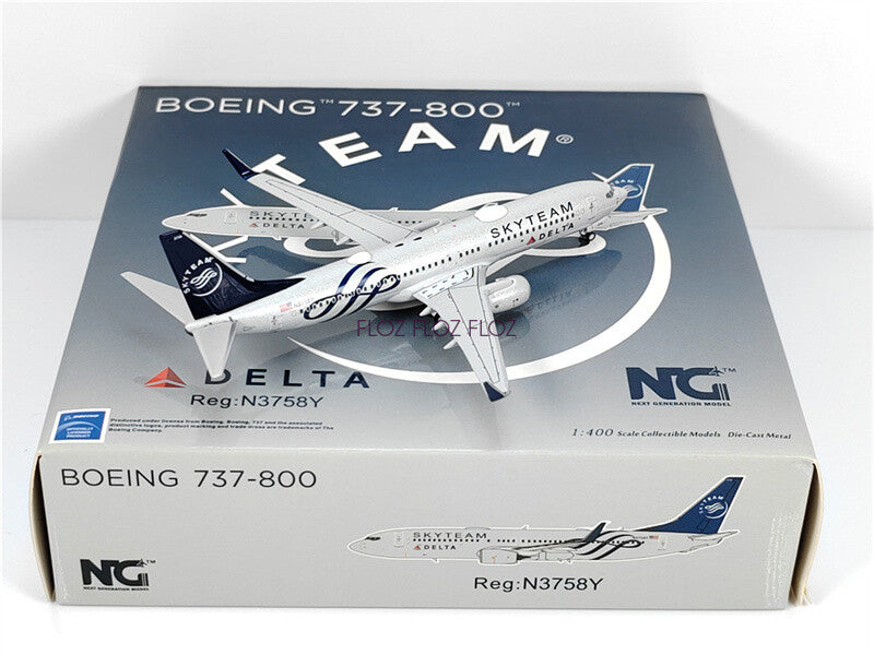 NG Models for Delta Skyteam for Boeing B737-800 N3758Y 1:400 Aircraft Model