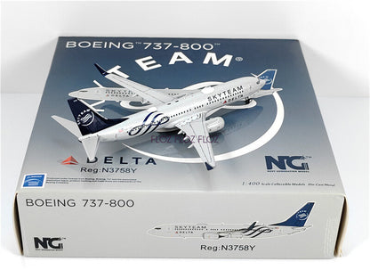 NG Models for Delta Skyteam for Boeing B737-800 N3758Y 1:400 Aircraft Model