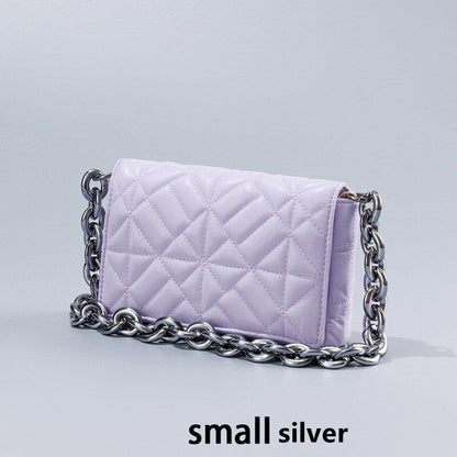 Handbag Green Small Flap Shoulder Bag Chain Clutch Bags Polyester Square Purse