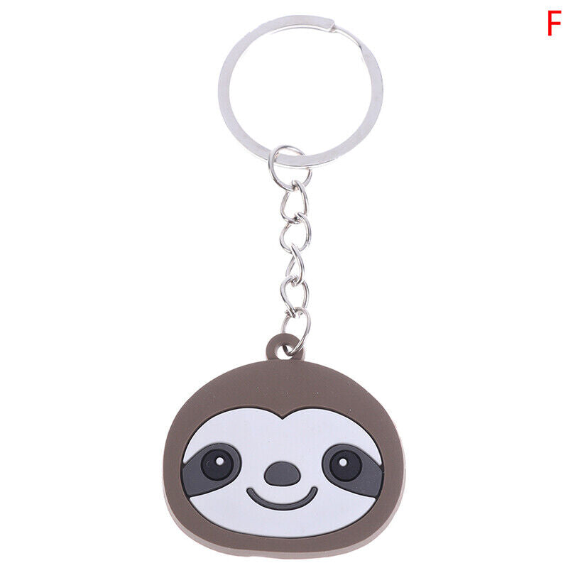 DIY PVC Sloth Keychain Key Rings Holder Key Chain Gift Jewelry Bag Phone Decor!