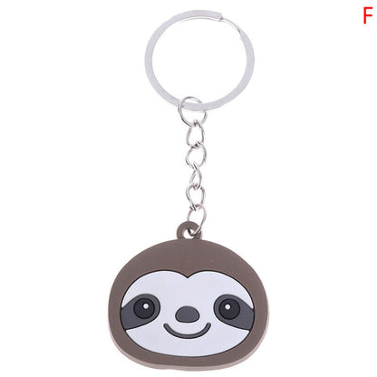 DIY PVC Sloth Keychain Key Rings Holder Key Chain Gift Jewelry Bag Phone Decor!