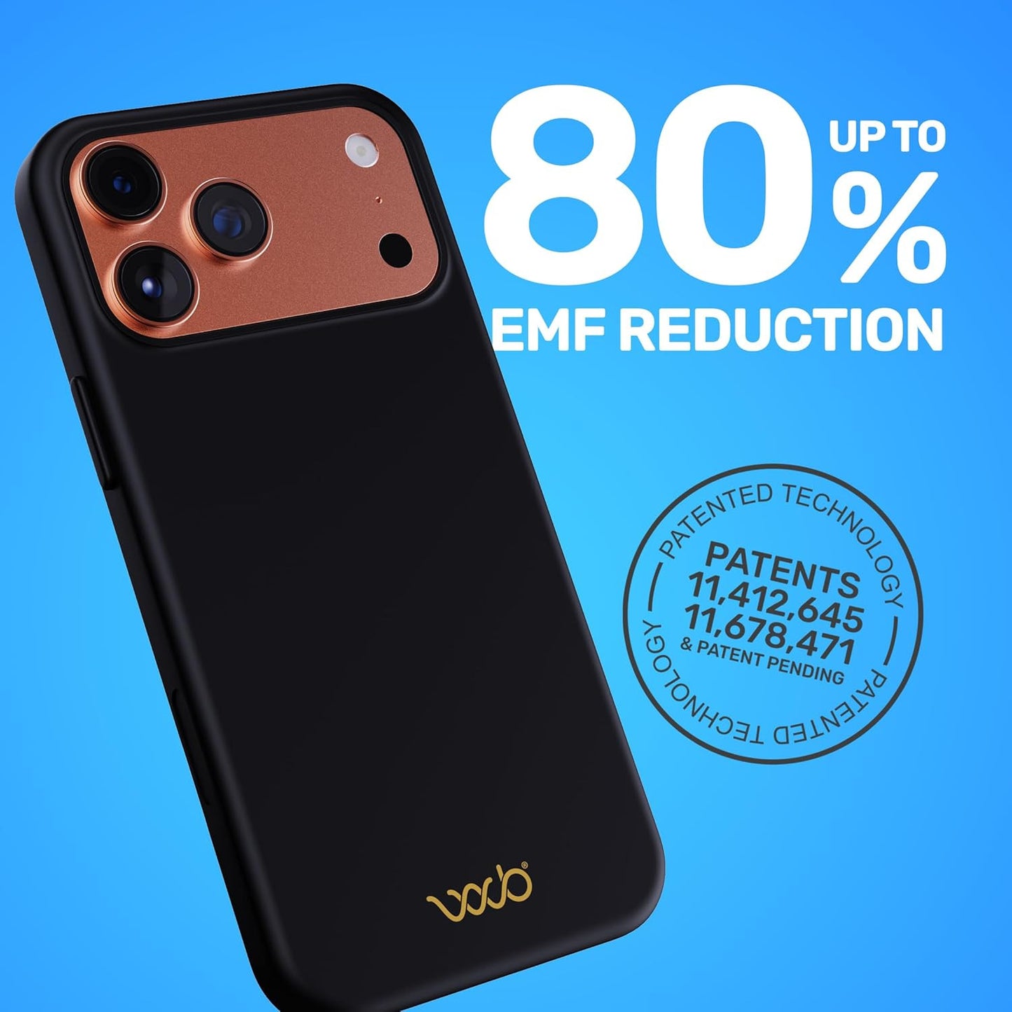 EMF Protection Silicone Case Compatible with Iphone 17 Pro Max, Radiation Blocke