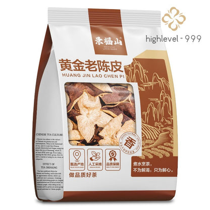 250g Herbal Tea Jingfushan Aged Sun Dried Golden Old Chenpi Red Tangerine Peel