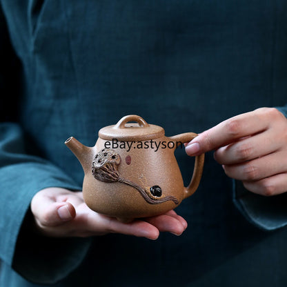 Original Ore Real Yixing Zisha Old Duan Clay Tea Pot Lotus Root Relief Shipiao