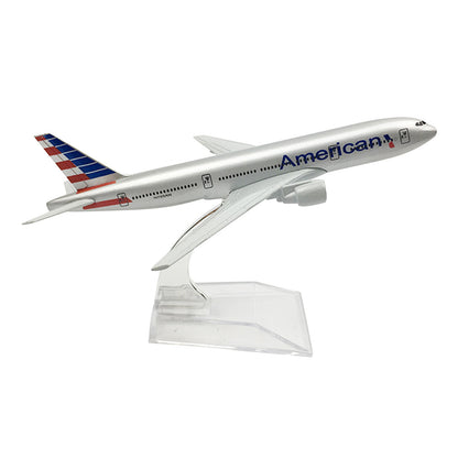 16cm American B777 Model Plane 1:400 Alloy Simulation Airliner Aircraft Ornament