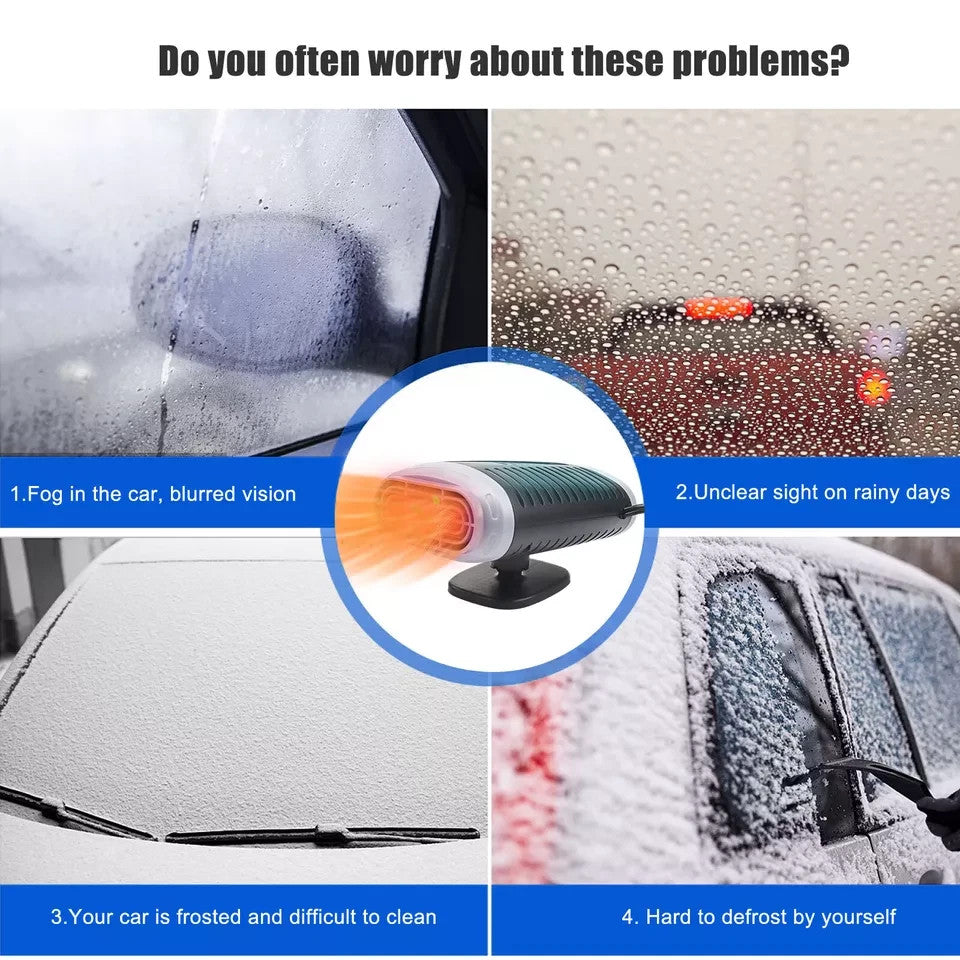 150W Heater Portable Heating Cooling Fan Defroster Demister for Car Truck 12V