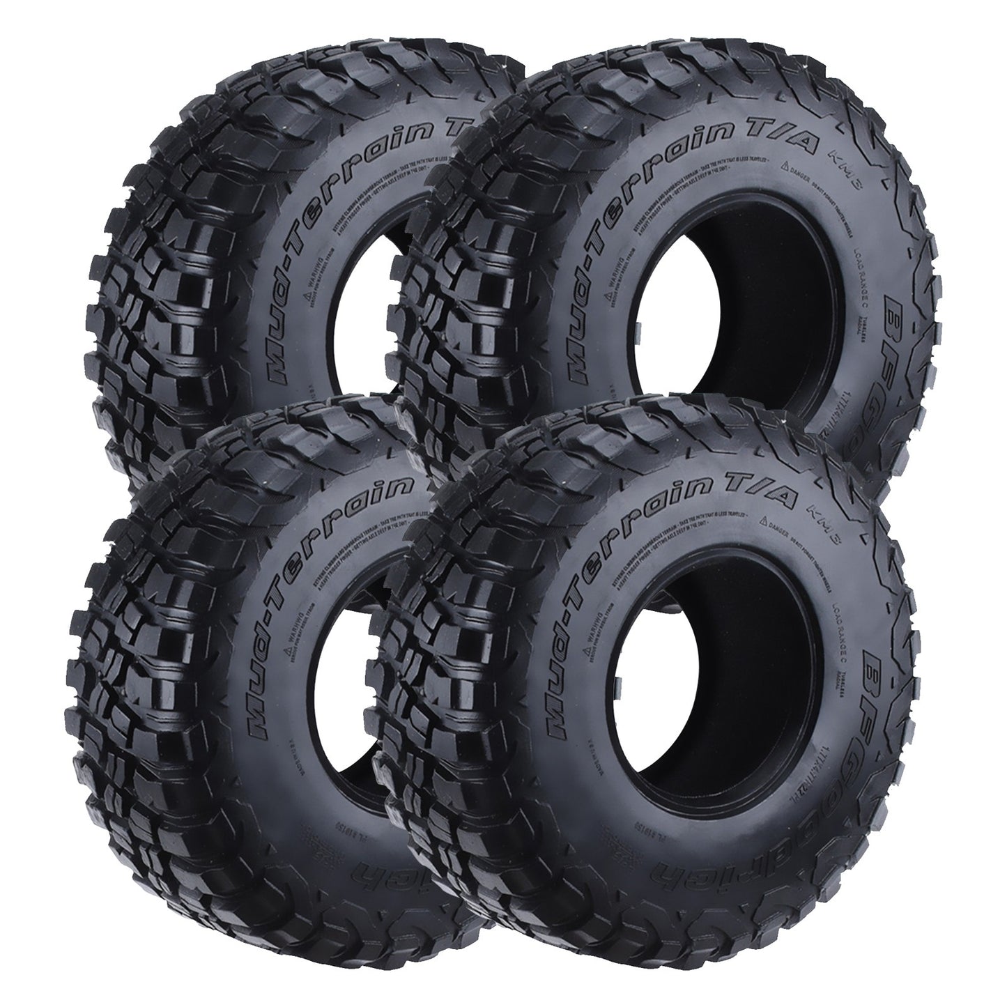 4Pack 1/10 RC Car 2.2'' Rubber Tire Tyre Cover For Axial SCX10 TRX4 D90 90046