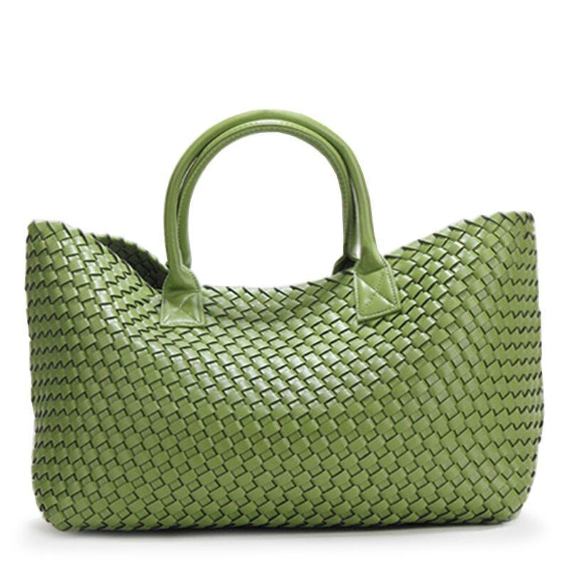 Woven Handbag Women Fashion Tide Weave Hand Shoulder Purse Shopping Basket Bag