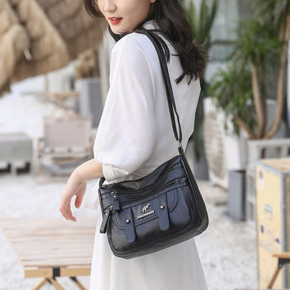 Vintage Handbag Synthetic Leather Crossbody Shoulder Messenger Bags 24*9*19 CM