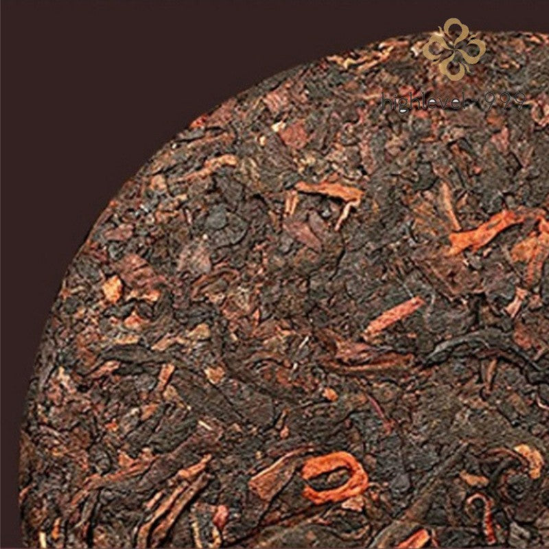 357g Ripe Pu'er Tea Cake Yunnan Glutinous Rice Aroma Aged Resistant Brewing Tea