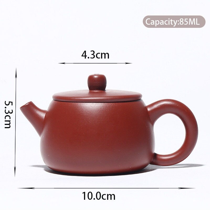 85ml 3.94" Yixing Handmade Purple Clay Teapots Ball Shaped Infuser Tea Pot Decor