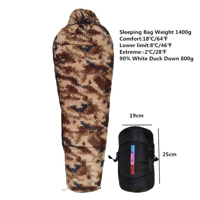 90% Duck Down Sleeping Bag Camping Sleeping Bag Outdoor Travel Hiking