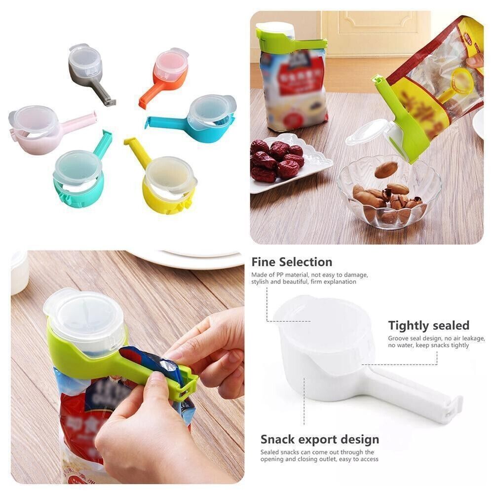 5Pcs Selladoras de Bolsa al Vacio Herramienta de Cocina Sellador de Bag Comida