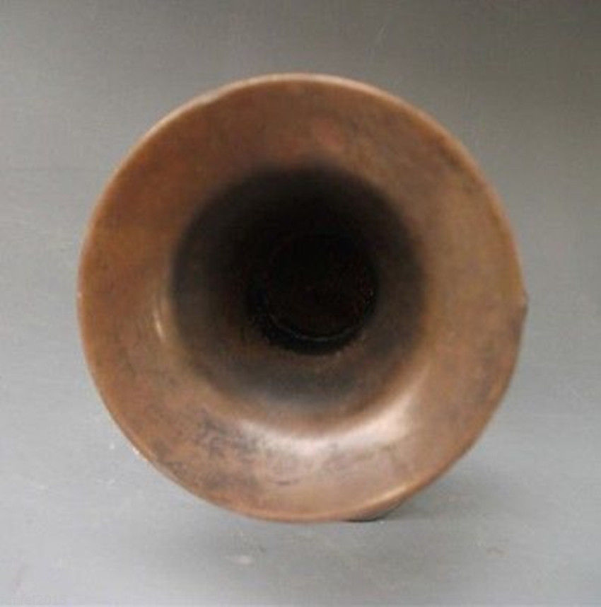 USEFUL CHINESE OLD BRONZE COLLECTABLE HANDWORK BIKE HORN ORNAMENTS