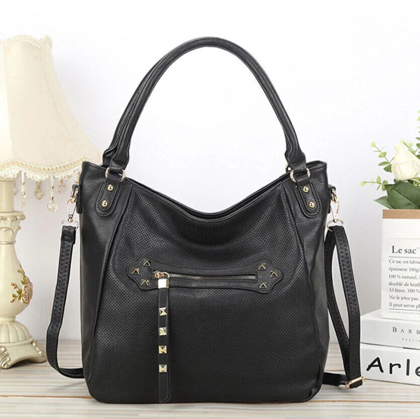 Celela Women Ladies Studs Tote Handbag Crossbody Bag Shoulder Tote Bag Purse US