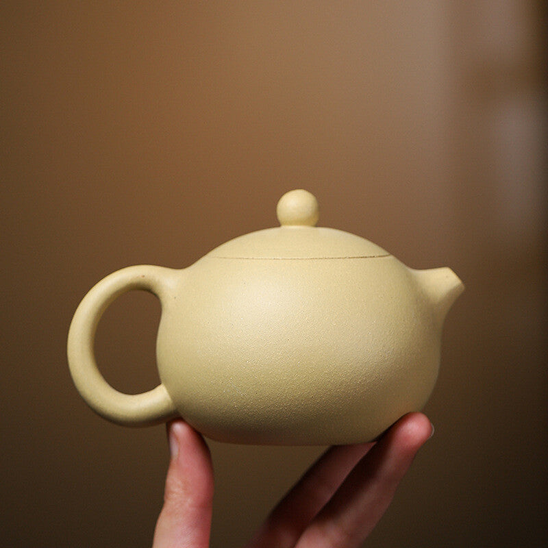 220ml Xishi Pot Real Yixing Zisha Green Clay Marked Tea Pot Handmade On Sales