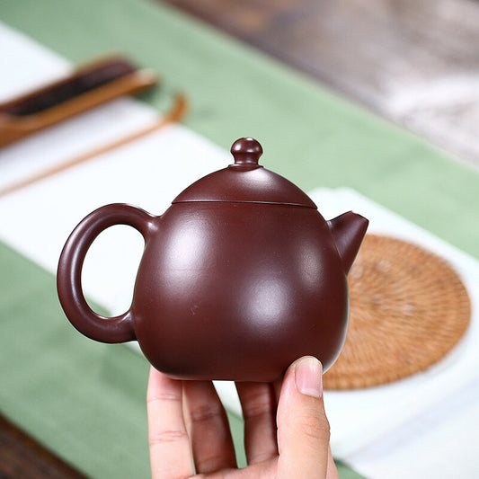 4.7"Chinese Yixing Zisha Pottery Purple Zhu Clay 250ML 7 Hole Dragon Eggs Teapot