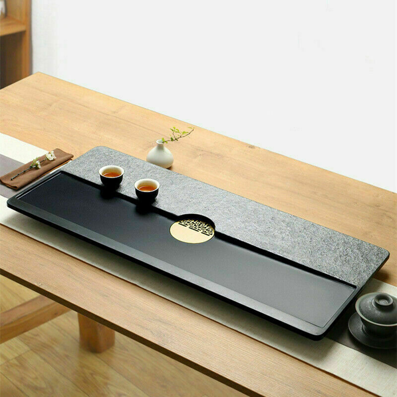 Weighted Tea Tray Black Stone Water Draining Tea Table For Kungfu Tea Set China